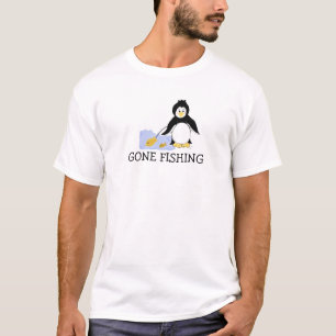 Aan het vissen Koele Pinguïn T-shirt