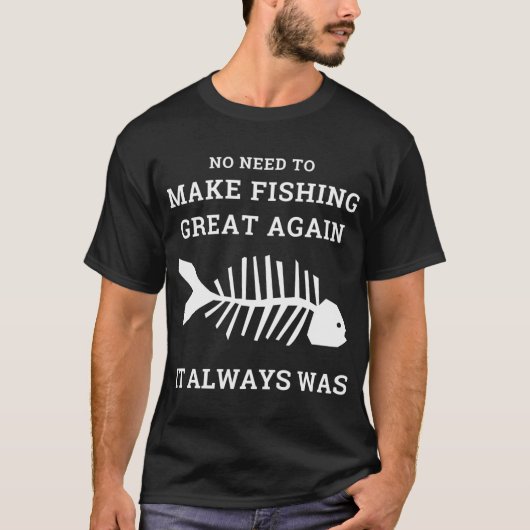 Aan het vissen t-shirt (Voorkant)
