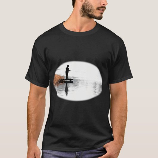 aan het vissen t-shirt (Voorkant)