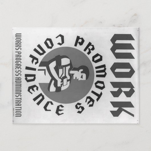 Aan het werk briefkaart (Voorkant)