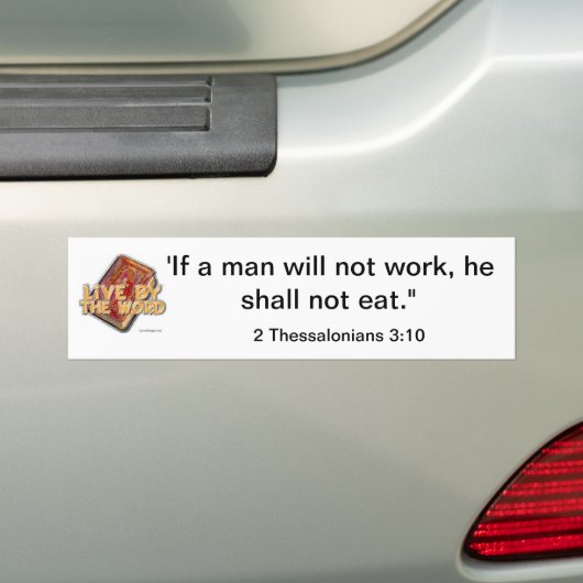 Aan het werk bumpersticker (Op auto)