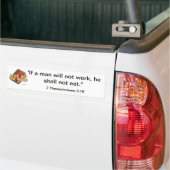 Aan het werk bumpersticker (Op Truck)
