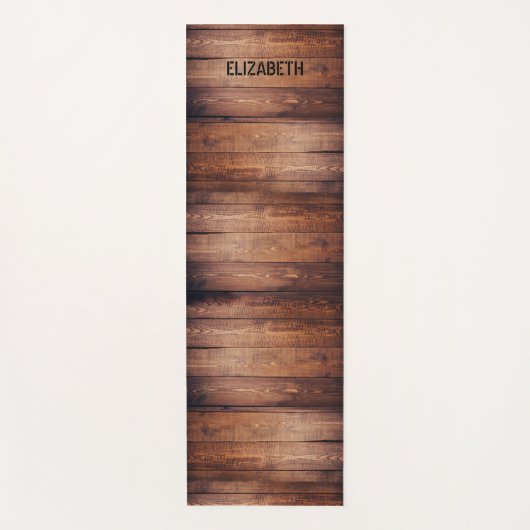 Aan hout gepersonaliseerde planten yogamat (Voorkant)