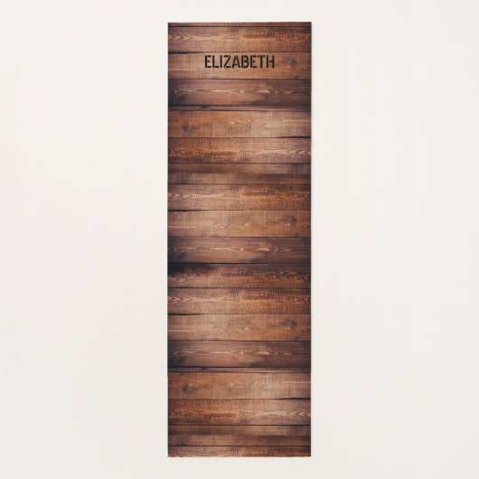 Aan hout gepersonaliseerde planten yogamat (Achterkant)