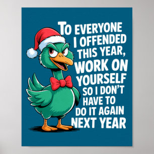 Aan iedereen die ik dit jaar beledigd heb Grappig  Poster