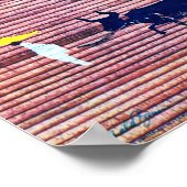 aan JAPAN Art Deco Old Swiss Airlines Adverteren Poster (Hoek)