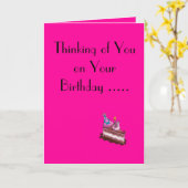 Aan jou denken op je verjaardag... kaart (Gele Bloem)