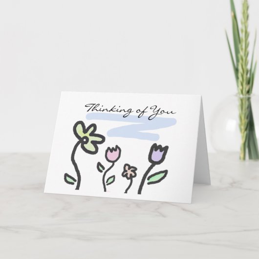 Aan jou denken - Pastel Garden Kaart (Voorkant)