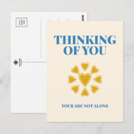 Aan jou denkend, je bent niet alleen Ansichtkaart Briefkaart