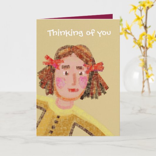 Aan jou denkend kaart (Gele Bloem)