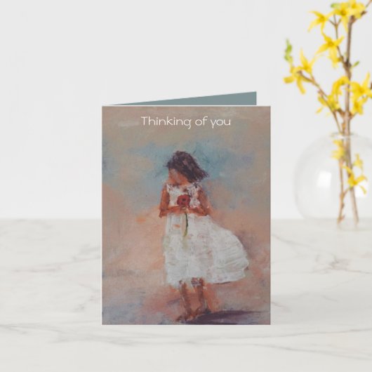 Aan jou denkend kaart (Gele Bloem)