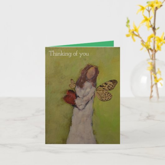 Aan jou denkend kaart (Gele Bloem)