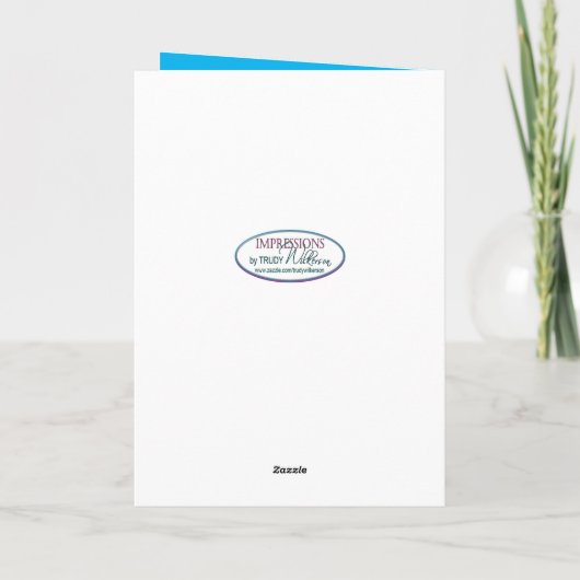 Aan jou denkend, Kleurrijke Giraffe, Kaleidoscoop Bedankkaart (Achterkant)