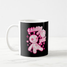Aan Jou Denkend Roze Voodoo Pop Gothic Kawaii Koffiemok