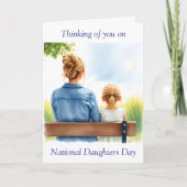 Aan jou gedacht op National Daughters Day Kaart (Voorkant)