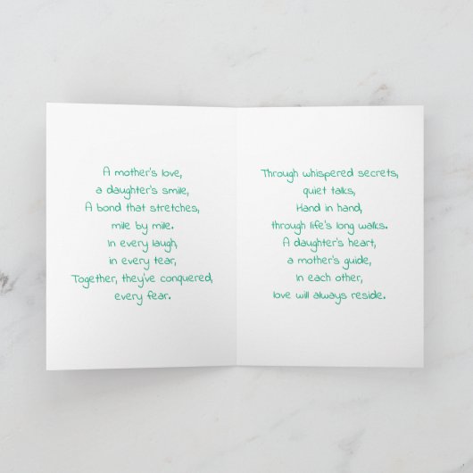 Aan jou gedacht op Nationale Dochtersdag Kaart (Binnen)