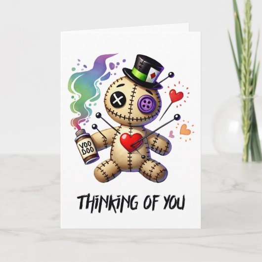 Aan jou gedacht Voodoo-pop Greetings Kaart (Voorkant)
