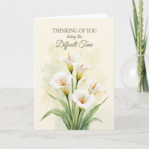Aan jou gedachtige moeilijke tijd Calla lelies Kaart