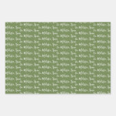 Aan Jouw naam Modern Handschrift Olive Green Inpakpapier Vel (Voorkant 2)