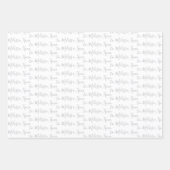 Aan Jouw naam Modern Handschrift White Grey Wrappi Inpakpapier Vel (Voorkant 3)