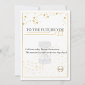 Aan jouw toekomst – Elegante afstudeerkaart Kaart (Voorkant)