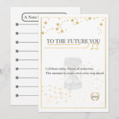 Aan jouw toekomst – Elegante afstudeerkaart Kaart (Voorkant / Achterkant)