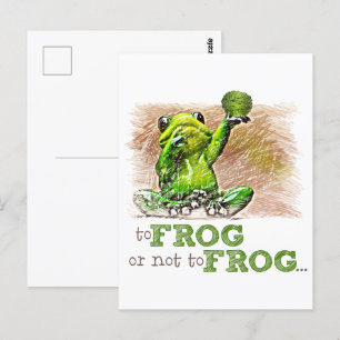 Aan kikker of niet aan kikker ... briefkaart