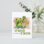 Aan kikker of niet aan kikker ... briefkaart (Staand voorkant)