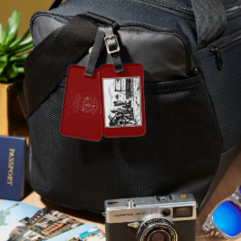 Aan land tekening bagagelabel