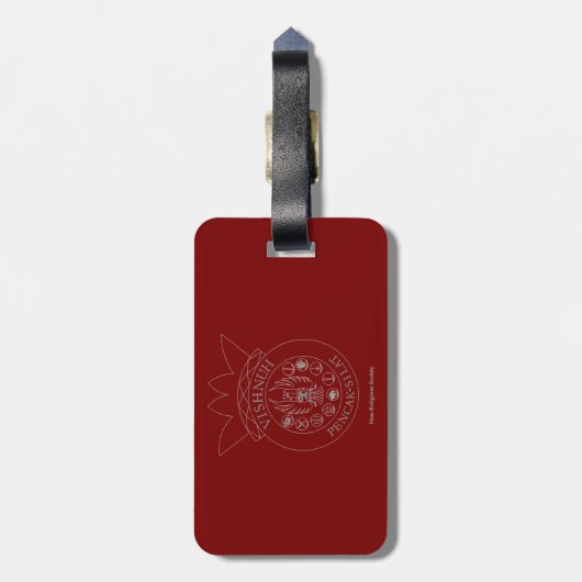 Aan land tekening bagagelabel (Achterkant verticaal)