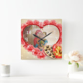 Aan liefde en aan Cherish sparen de Datum Vierkante Klok (Huis)