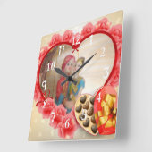 Aan liefde en aan Cherish sparen de Datum Vierkante Klok (Hoek)