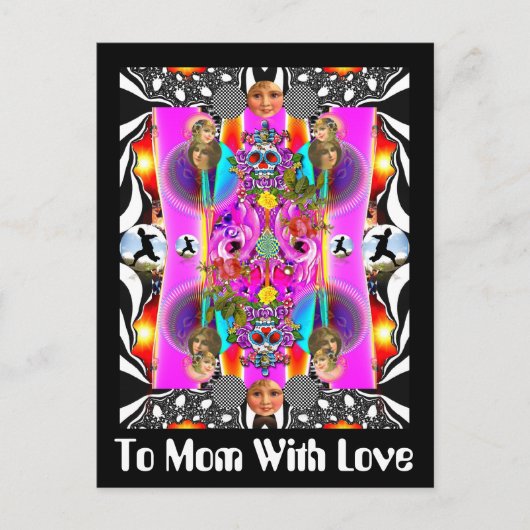 Aan mama met liefde briefkaart (Voorkant)