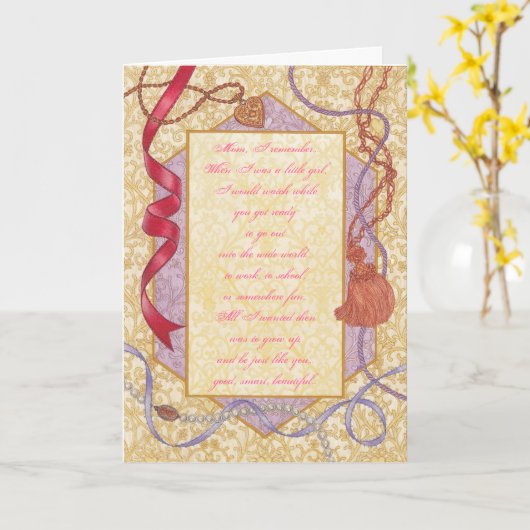 "Aan Mamma, de Kaart van het Moederdag van van Uw (Gele Bloem)