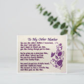 Aan mijn andere moeder: Dank u Briefkaart (Staand voorkant)