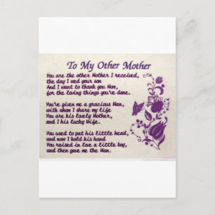 aan mijn andere moeder; Hartelijk Bedankt Briefkaart