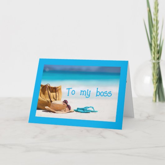 **AAN MIJN BAAS** VERDIEN JE EEN "GEWELDIGE VERJAA KAART (Voorkant)