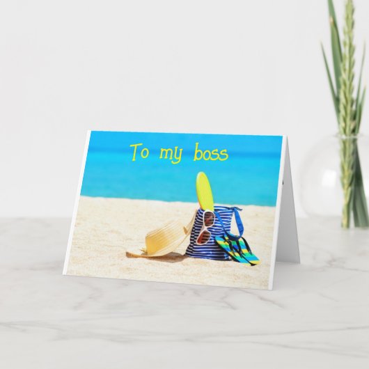 **AAN MIJN BAAS** VERDIEN JE EEN "GEWELDIGE VERJAA KAART (Voorkant)