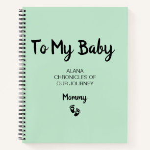 Aan Mijn Baby Aandenken Zwangerschapsdagboek Notitieboek