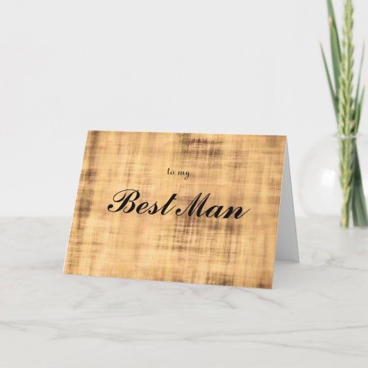 aan mijn beste man Bedankt kaart (Voorkant)