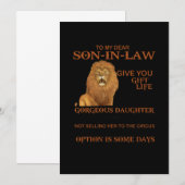 Aan mijn beste schoonzoon geef je een geweldige do kaart (Voorkant / Achterkant)