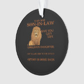 Aan mijn beste schoonzoon geef je een geweldige do ornament (voorkant)