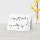 Aan mijn beste vriend op mijn trouwdag Kaart (Gele Bloem)