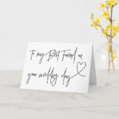 Aan mijn beste vriend op uw trouwdag Kaart (Gele Bloem)