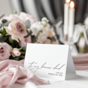 "Aan mijn bonusvader op mijn trouwdag" Bericht Kaa Bedankkaart