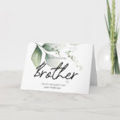 Aan mijn broer bruiloft dank u van bruid bruidegom kaart (Voorkant)