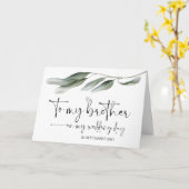 Aan mijn broer op huwelijksdag dank u bruid bruide kaart (Gele Bloem)