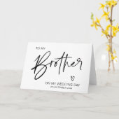 Aan mijn broer op mijn bruiloft van Bride Kaart (Gele Bloem)