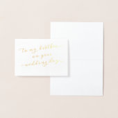 Aan mijn broertje op jullie trouwdag gouden Kaart (Display)