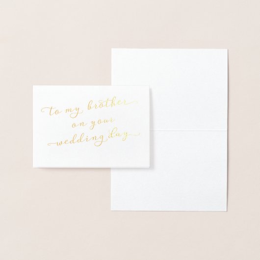 Aan mijn broertje op jullie trouwdag gouden Kaart (Display)